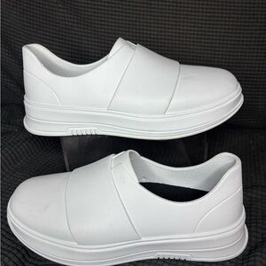 Sleek White Slip-On Women's Sneakers